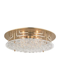 Holland 15 3/4 inch Flush Mount Ceiling Light in Aged Brass.
